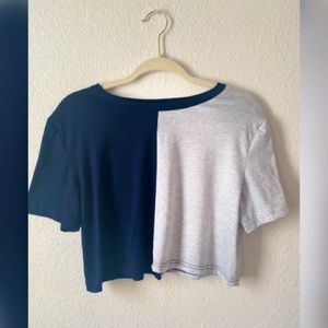 Split Colored Crop Top